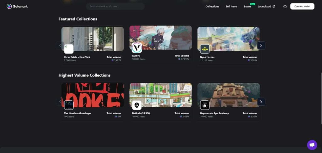 Solanart NFT DApps